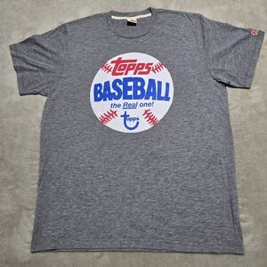 Homage Topps Baseball "The Real One" Made In USA T-Shirt Mens Sz L Trading Cards